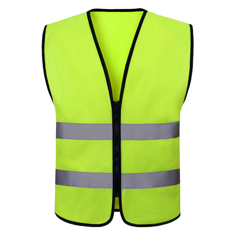 SKU_05_荧光黄双腰120克布拉链款_普亮反光_反光背心_均码